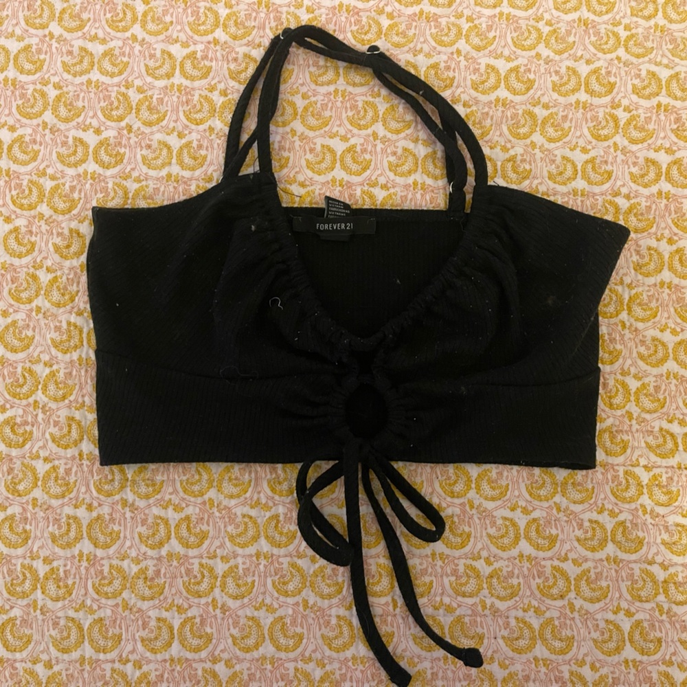 Black F21 crop top